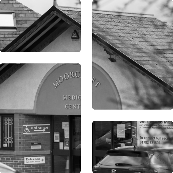 Photo montage of Moorcroft Medical Centre Building