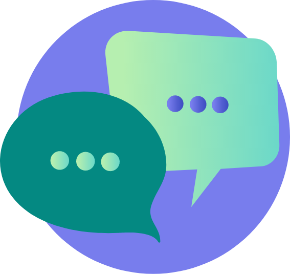 illustration of a conversation speech bubbles