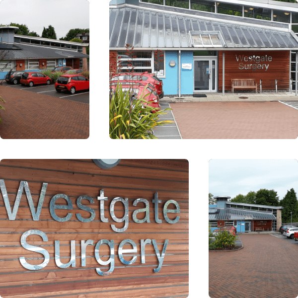 Photo montage of exterior buildings Westgate